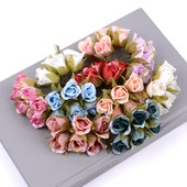 6 gab 10 cm mākslīgie ziedi zīda rožu pušķis kāzu ballīte mājas dekorēšana DIY vainags Ziemassvētku dāvanu kastīte Amatniecība viltots zieds