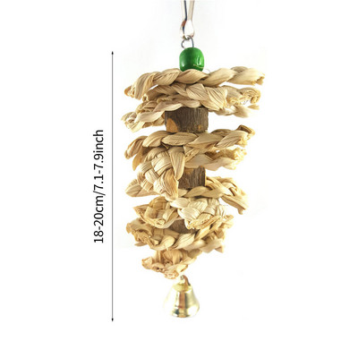 Mājdzīvnieku putni košļājamā koduma rotaļlieta Kokvilnas virve Papagaiļa rotaļlieta Putnu raušanas rotaļlietas Kokkatiels kāpšanas treniņš Karamais šūpoles Putnu būru piederumi