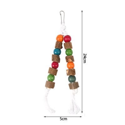 Mājdzīvnieku putni košļājamā koduma rotaļlieta Kokvilnas virve Papagaiļa rotaļlieta Putnu raušanas rotaļlietas Kokkatiels kāpšanas treniņš Karamais šūpoles Putnu būru piederumi