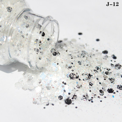 3D tükör ezüst körömdíszítő hableány csillogó hatszögletű paillette flitter pelyhek csillogó pigment púder manikűr dekorációs tippek