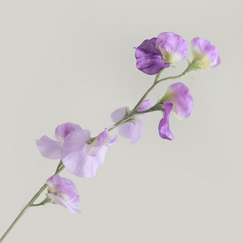 НОВО Nordic Pea Orchid Branch Silk Flowers Wedding Decoration Mariage Bride Silk Artificial Flower Flores Artificiales Home Decor