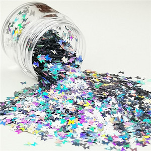 Nail Art Glitter 3D MIX színes köröm csillámpor flitter púder konfetti köröm flitter Lentejuelas Para Manualidades 5 doboz/készlet