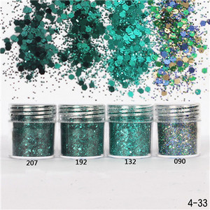 Nail Art Glitter 3D MIX színes köröm csillámpor flitter púder konfetti köröm flitter Lentejuelas Para Manualidades 5 doboz/készlet