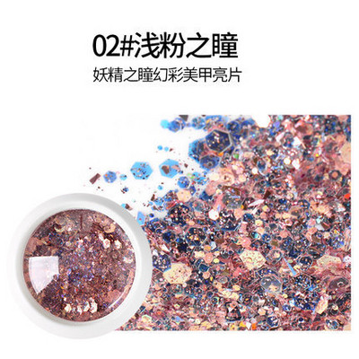 Nail Art Glitter 3D MIX színes köröm csillámpor flitter púder konfetti köröm flitter Lentejuelas Para Manualidades 5 doboz/készlet