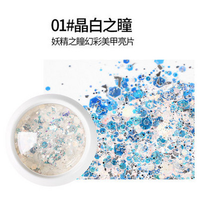 Nail Art Glitter 3D MIX színes köröm csillámpor flitter púder konfetti köröm flitter Lentejuelas Para Manualidades 5 doboz/készlet