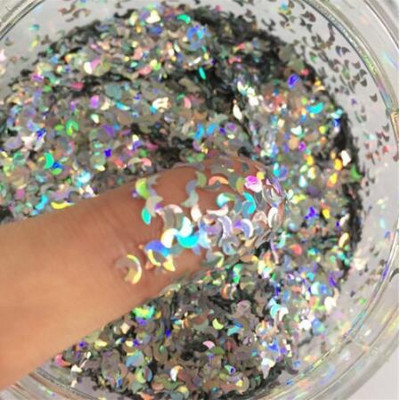 Nail Art Glitter 3D MIX színes köröm csillámpor flitter púder konfetti köröm flitter Lentejuelas Para Manualidades 5 doboz/készlet