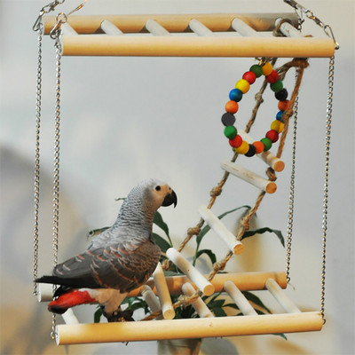 Малък папагал Плъх Играчка Мост Стълба Хамстер Клетка за птици Аксесоари газ