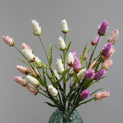 НОВО 6 глави bromeliad фалшив тревен клон Изкуствени цветя за домашна сватбена украса flores artificiais инди стая декор