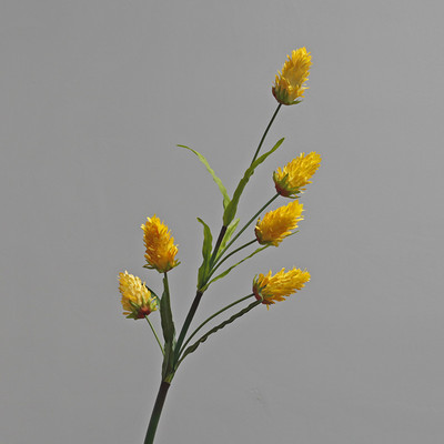 JAUNS 6 galviņas bromēliādes viltus zāles zars Mākslīgie ziedi mājas kāzu dekorēšanai flores artificiais indie istabas dekors