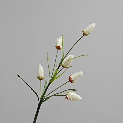 JAUNS 6 galviņas bromēliādes viltus zāles zars Mākslīgie ziedi mājas kāzu dekorēšanai flores artificiais indie istabas dekors