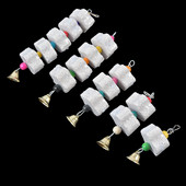 Minerāls papagaiļiem mājdzīvnieku piederumiem putnu būra rotaļlieta slīpēšanas akmens zieda forma pakarināma stila papagailis rotaļlieta papagaiļa piederumi