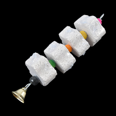 Minerāls papagaiļiem mājdzīvnieku piederumiem putnu būra rotaļlieta slīpēšanas akmens zieda forma pakarināma stila papagailis rotaļlieta papagaiļa piederumi