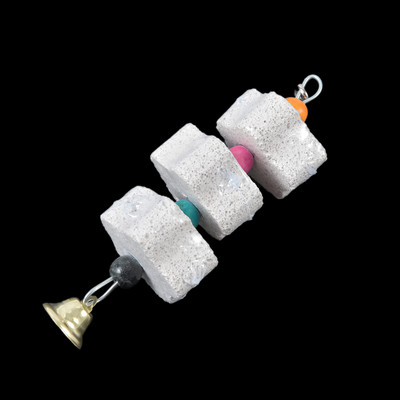 Minerāls papagaiļiem mājdzīvnieku piederumiem putnu būra rotaļlieta slīpēšanas akmens zieda forma pakarināma stila papagailis rotaļlieta papagaiļa piederumi