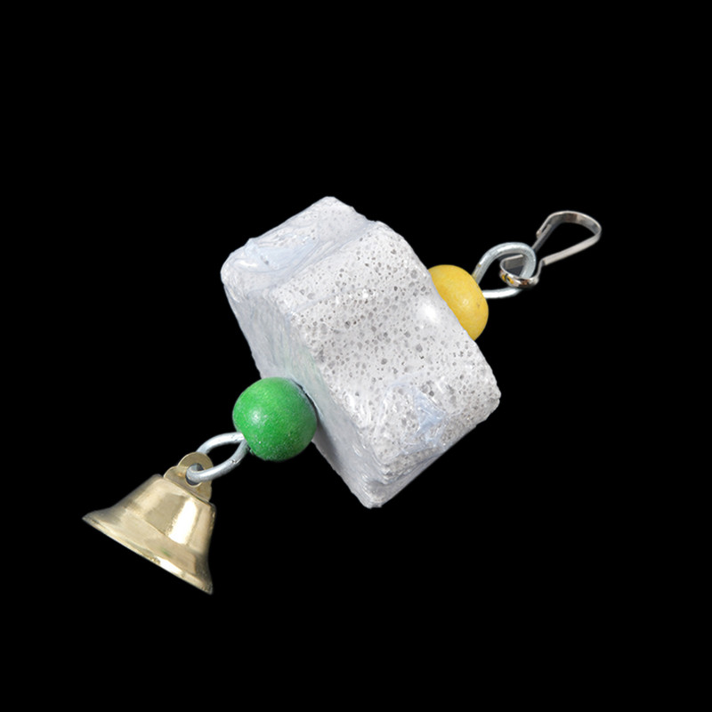 Minerāls papagaiļiem mājdzīvnieku piederumiem putnu būra rotaļlieta slīpēšanas akmens zieda forma pakarināma stila papagailis rotaļlieta papagaiļa piederumi