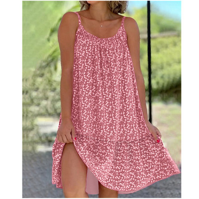 Vintage ziedu ikdienišķa kleita sievietēm vasaras brīvdienu kleita bez piedurknēm ar U veida kakla izgriezumu, liela izmēra 5XL sieviešu brīva A-līnijas kleita 2023. g.