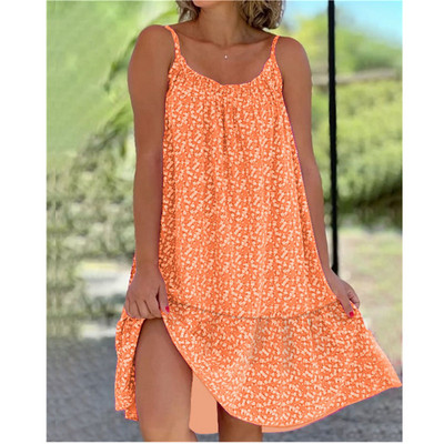 Vintage ziedu ikdienišķa kleita sievietēm vasaras brīvdienu kleita bez piedurknēm ar U veida kakla izgriezumu, liela izmēra 5XL sieviešu brīva A-līnijas kleita 2023. g.