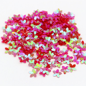 10 mm 10 g PVC с форма на цвете с пет листа насипни смесени звезди с блясък Шиене на облекло Направи си сам Аксесоари за декорация на дома Занаяти