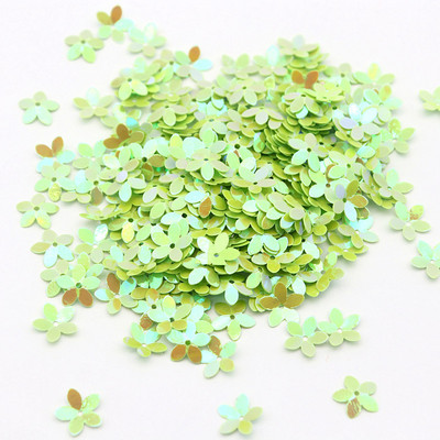 10mm 10g Piecu lapu ziedu formas PVC lielapjoma jaukts fliterots Star Glitter šūšana Apģērbi DIY Mājas apdares piederumi Amatniecība