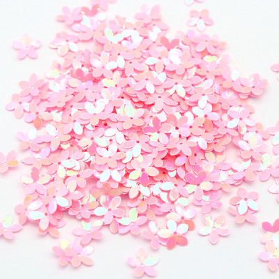 10mm 10g Piecu lapu ziedu formas PVC lielapjoma jaukts fliterots Star Glitter šūšana Apģērbi DIY Mājas apdares piederumi Amatniecība