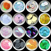 6 χιλιοστά 8 χιλιοστά 10 χιλιοστά 20 χιλιοστά 30 χιλιοστά Επίπεδες στρογγυλές φαρδιές παγιέτες Πιλέτες Ράψιμο Γάμου χειροτεχνίας, Γυναικεία DIY αξεσουάρ Para Coser