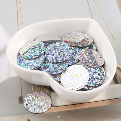 6 χιλιοστά 8 χιλιοστά 10 χιλιοστά 20 χιλιοστά 30 χιλιοστά Επίπεδες στρογγυλές φαρδιές παγιέτες Πιλέτες Ράψιμο Γάμου χειροτεχνίας, Γυναικεία DIY αξεσουάρ Para Coser