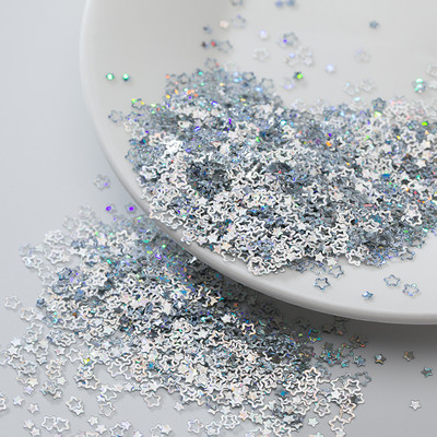 4 mm dobi plūmju ziedi, nagu rotājumi, vizuļi amatniecībai, rokdarbu dekorācijas, pildījums, kas izgatavots no mirdzošas zvaigznes.