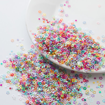 4 mm dobi plūmju ziedi, nagu rotājumi, vizuļi amatniecībai, rokdarbu dekorācijas, pildījums, kas izgatavots no mirdzošas zvaigznes.