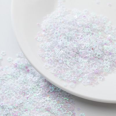 4 mm dobi plūmju ziedi, nagu rotājumi, vizuļi amatniecībai, rokdarbu dekorācijas, pildījums, kas izgatavots no mirdzošas zvaigznes.