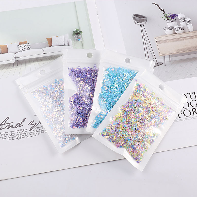 4 mm dobi plūmju ziedi, nagu rotājumi, vizuļi amatniecībai, rokdarbu dekorācijas, pildījums, kas izgatavots no mirdzošas zvaigznes.