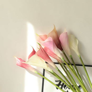 PU изкуствени цветя Истинско докосване Клонка на лилия фалшив букет цветя NS Style Модел Маса Домашна сватбена украса Есенен декор