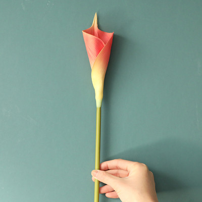 PU Mākslīgie ziedi Īsts pieskāriens Calla lilijas zars Viltus ziedu pušķis NS Style Model Galds Mājas Kāzu dekorēšana Rudens dekors