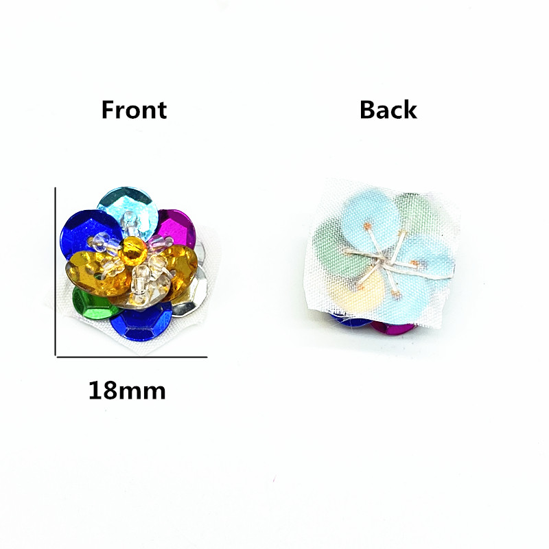 10gab 18mm vizuļi Ziedi Roku darbs Šūšana Plakani Muguras ielāpi DIY Kāzu Amatniecība Apavi Somas Apģērba aksesuāri Matēts #RoLi