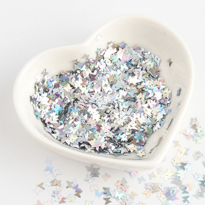 8g Παϊλέτες PET Ultrathin Sequins 10mm Dolphin Laser Glitter Sequin for Nail Art Decoration Body Art Painting Nail Decor DIY