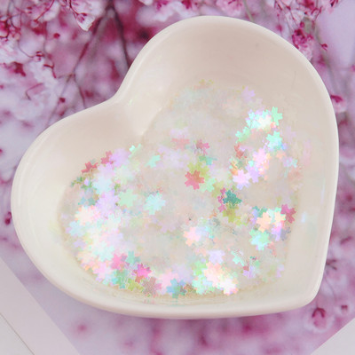 8g Παϊλέτες PET Ultrathin Sequins 10mm Dolphin Laser Glitter Sequin for Nail Art Decoration Body Art Painting Nail Decor DIY