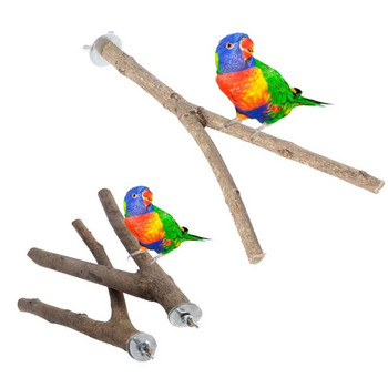 Parrot Pet Ακατέργαστο Ξύλο Κρεμαστό Βάση Παιχνιδιού Παπαγάλος Χάμστερ Κάρνγκες για Κλουβί Πουλιών Προμήθειες κατοικίδιων ζώων Drop ship
