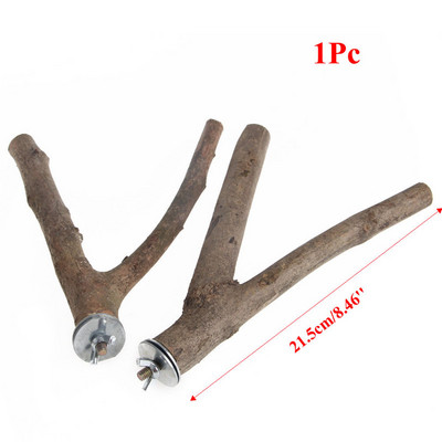 Papagáj háziállat nyers fa akasztós állvány játék papagáj hörcsög ág ülőrudak madárketrechez, kisállat kellékekhez Drop hajó