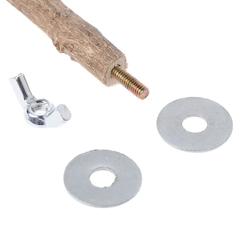 Papagáj háziállat nyers fa akasztós állvány játék papagáj hörcsög ág ülőrudak madárketrechez, kisállat kellékekhez Drop hajó