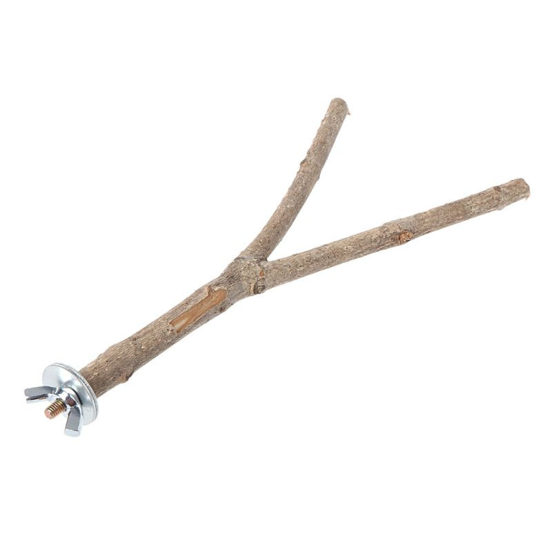 Papagáj háziállat nyers fa akasztós állvány játék papagáj hörcsög ág ülőrudak madárketrechez, kisállat kellékekhez Drop hajó