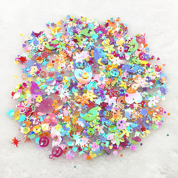 10g Mix Sequin for Craft Glitter Star Heart Flower Unicorn Mermaid κέλυφος κουνελιών παγιέτες Πιλέτες DIY Manicure Nail Art Decor