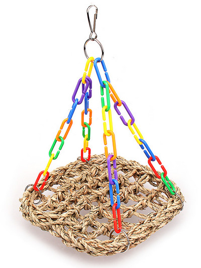 Madárhinta rágójátékok Papagáj Függőágy Harangjátékok Papagájketrec צעצועים Madársügér akasztós fagyöngyökkel kis papagájoknak