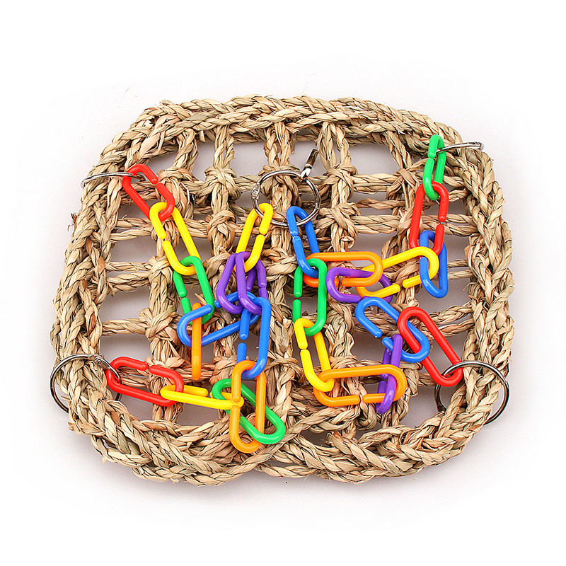 Madárhinta rágójátékok Papagáj Függőágy Harangjátékok Papagájketrec צעצועים Madársügér akasztós fagyöngyökkel kis papagájoknak