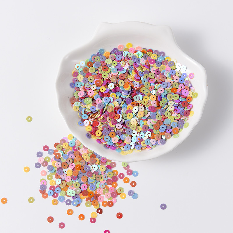 3mm 4mm 5mm 6mm lapos kerek PVC laza flitter Paillette varrás kézműves esküvői dekorációhoz Ruha ruha cipő sapkák barkács kiegészítők