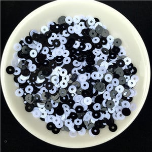 2000 gab./iepakojumā 4 mm vienkrāsaini sequin, plakani, apaļi PVC, vaļīgi vizuļi Pailletes Amatniecības šūšana, sieviešu auduma izšūšanas piederumi