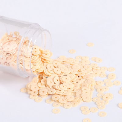 2000 gab./iepakojumā 4 mm vienkrāsaini sequin, plakani, apaļi PVC, vaļīgi vizuļi Pailletes Amatniecības šūšana, sieviešu auduma izšūšanas piederumi