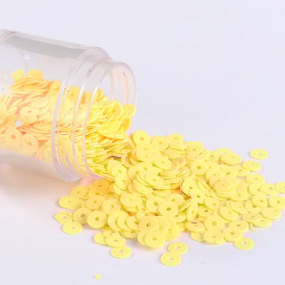 2000 gab./iepakojumā 4 mm vienkrāsaini sequin, plakani, apaļi PVC, vaļīgi vizuļi Pailletes Amatniecības šūšana, sieviešu auduma izšūšanas piederumi