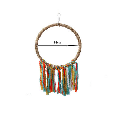 Kisállat madár papagáj játék pamut kötél akasztó ketrec hinta kötél gyűrű állvány hegymászó játék kackatiel rágóképző játék madár kellékek