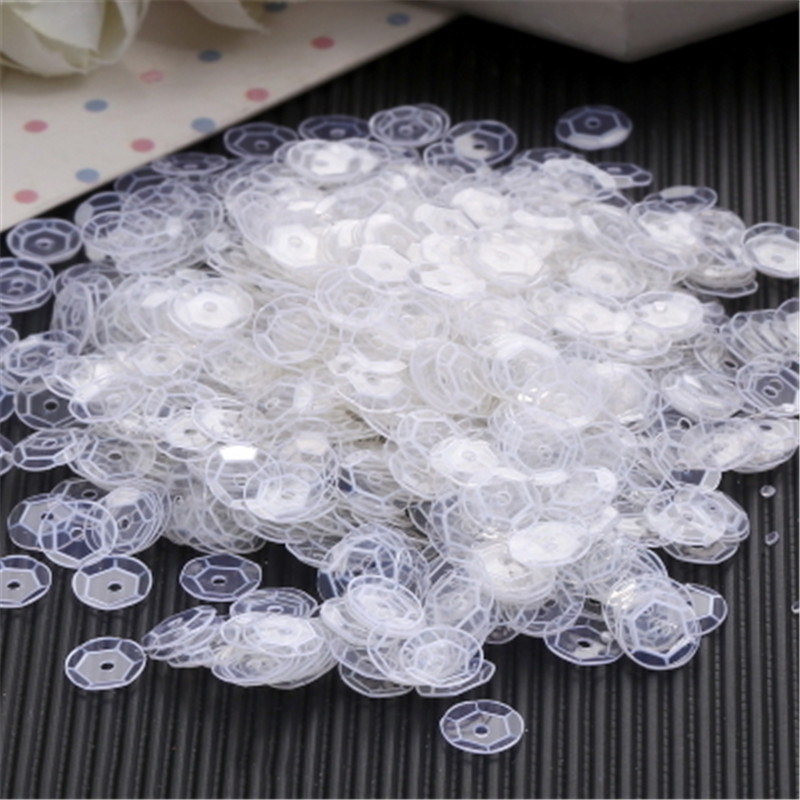 Vairāku izmēru kombinācija Krāsa 4mm 5mm 6mm Sequin PVC apaļa kauss Sequins Pailletes Šūšana Kāzu Amatniecība Sieviešu apģērbi Aksesuāri 10g