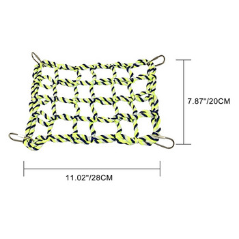 Мрежа за катерене за домашни любимци Папагал Хамстер Катерица Играчки Найлоново въже Висящи въжета Стойка Мрежа Люлка Игра Въже Стълба Катарами Аксесоари за птици