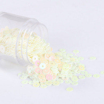 10g/Μέγεθος παρτίδας 2-6mm Επίπεδες στρογγυλές πούλιες PVC Χαλαρές παγιέτες Ράψιμο Wedding Craft Γυναικεία ενδύματα Αξεσουάρ Παιδικό Diy Υλικό