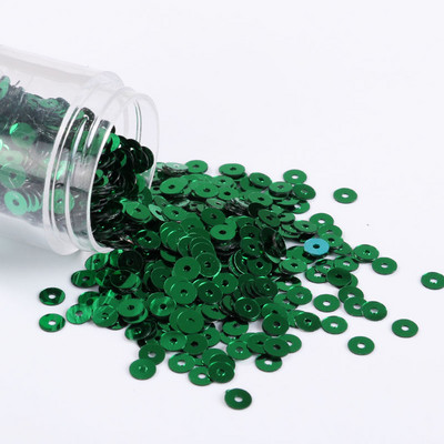 10g/Μέγεθος παρτίδας 2-6mm Επίπεδες στρογγυλές πούλιες PVC Χαλαρές παγιέτες Ράψιμο Wedding Craft Γυναικεία ενδύματα Αξεσουάρ Παιδικό Diy Υλικό